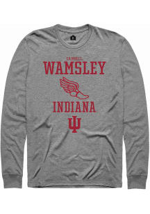 Cambell Wamsley  Indiana Hoosiers Graphite Rally NIL Sport Icon Long Sleeve T Shirt