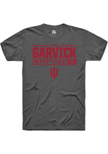 Ryan Garvick  Indiana Hoosiers Dark Grey Rally NIL Stacked Box Short Sleeve T Shirt