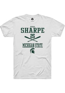 Reggie Sharpe  Michigan State Spartans White Rally NIL Sport Icon Short Sleeve T Shirt