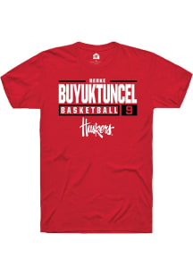 Berke Buyuktuncel  Nebraska Cornhuskers Red Rally NIL Stacked Box Short Sleeve T Shirt