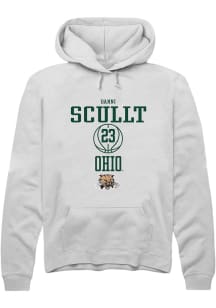 Danni Scullt  Rally Ohio Bobcats Mens White NIL Sport Icon Long Sleeve Hoodie