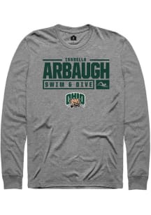 Isabella Arbaugh  Ohio Bobcats Graphite Rally NIL Stacked Box Long Sleeve T Shirt