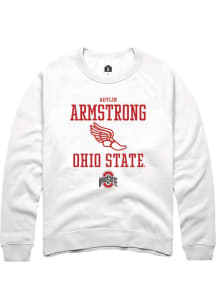 Adylin Armstrong  Rally Ohio State Buckeyes Mens White NIL Sport Icon Long Sleeve Crew Sweatshirt