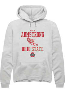 Adylin Armstrong  Rally Ohio State Buckeyes Mens White NIL Sport Icon Long Sleeve Hoodie