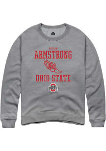 Adylin Armstrong  Rally Ohio State Buckeyes Mens Graphite NIL Sport Icon Long Sleeve Crew Sweatshi..