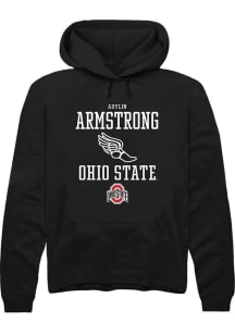Adylin Armstrong  Rally Ohio State Buckeyes Mens Black NIL Sport Icon Long Sleeve Hoodie