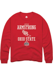Adylin Armstrong  Rally Ohio State Buckeyes Mens Red NIL Sport Icon Long Sleeve Crew Sweatshirt