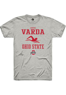 Danika Varda  Ohio State Buckeyes Ash Rally NIL Sport Icon Short Sleeve T Shirt
