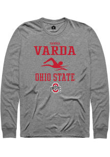 Danika Varda  Ohio State Buckeyes Graphite Rally NIL Sport Icon Long Sleeve T Shirt