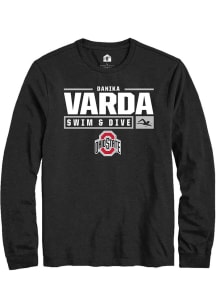 Danika Varda  Ohio State Buckeyes Black Rally NIL Stacked Box Long Sleeve T Shirt
