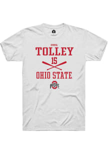 Emma Tolley  Ohio State Buckeyes White Rally NIL Sport Icon Short Sleeve T Shirt