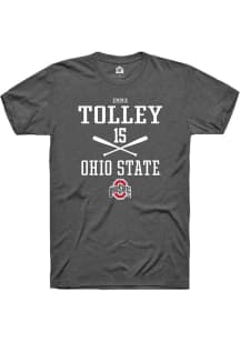 Emma Tolley  Ohio State Buckeyes Dark Grey Rally NIL Sport Icon Short Sleeve T Shirt