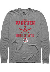 Hadley Parisien  Ohio State Buckeyes Graphite Rally NIL Sport Icon Long Sleeve T Shirt