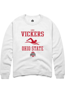 Luke Vickers  Rally Ohio State Buckeyes Mens White NIL Sport Icon Long Sleeve Crew Sweatshirt