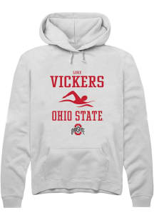 Luke Vickers  Rally Ohio State Buckeyes Mens White NIL Sport Icon Long Sleeve Hoodie