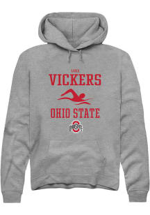 Luke Vickers  Rally Ohio State Buckeyes Mens Graphite NIL Sport Icon Long Sleeve Hoodie