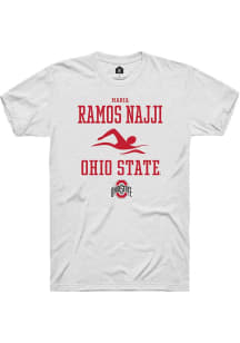 Maria Ramos Najji  Ohio State Buckeyes White Rally NIL Sport Icon Short Sleeve T Shirt