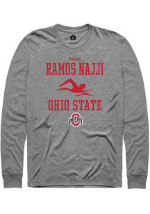 Maria Ramos Najji  Ohio State Buckeyes Graphite Rally NIL Sport Icon Long Sleeve T Shirt