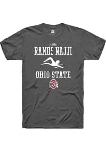 Maria Ramos Najji  Ohio State Buckeyes Dark Grey Rally NIL Sport Icon Short Sleeve T Shirt