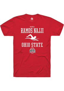 Maria Ramos Najji  Ohio State Buckeyes Red Rally NIL Sport Icon Short Sleeve T Shirt