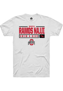 Maria Ramos Najji  Ohio State Buckeyes White Rally NIL Stacked Box Short Sleeve T Shirt