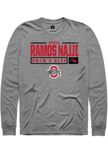 Maria Ramos Najji  Ohio State Buckeyes Graphite Rally NIL Stacked Box Long Sleeve T Shirt