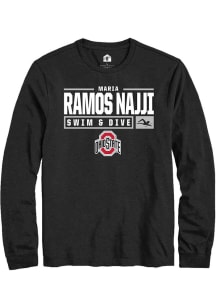 Maria Ramos Najji  Ohio State Buckeyes Black Rally NIL Stacked Box Long Sleeve T Shirt