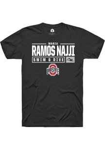 Maria Ramos Najji  Ohio State Buckeyes Black Rally NIL Stacked Box Short Sleeve T Shirt
