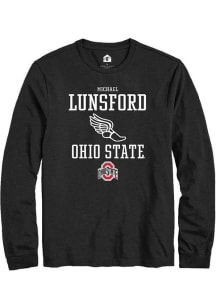 Michael Lunsford  Ohio State Buckeyes Black Rally NIL Sport Icon Long Sleeve T Shirt