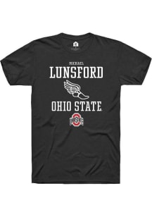 Michael Lunsford  Ohio State Buckeyes Black Rally NIL Sport Icon Short Sleeve T Shirt