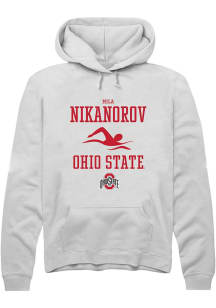 Mila Nikanorov  Rally Ohio State Buckeyes Mens White NIL Sport Icon Long Sleeve Hoodie