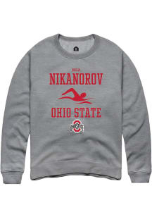 Mila Nikanorov  Rally Ohio State Buckeyes Mens Graphite NIL Sport Icon Long Sleeve Crew Sweatshirt