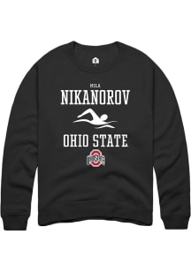 Mila Nikanorov  Rally Ohio State Buckeyes Mens Black NIL Sport Icon Long Sleeve Crew Sweatshirt