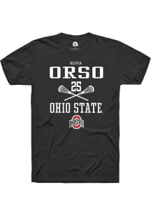 Olivia Orso  Ohio State Buckeyes Black Rally NIL Sport Icon Short Sleeve T Shirt
