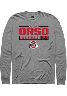 Olivia Orso  Ohio State Buckeyes Graphite Rally NIL Stacked Box Long Sleeve T Shirt