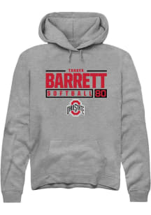 Tanaya Barrett  Rally Ohio State Buckeyes Mens Graphite NIL Stacked Box Long Sleeve Hoodie