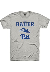 Alex Bauer  Pitt Panthers Ash Rally NIL Sport Icon Short Sleeve T Shirt