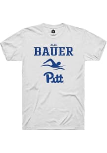 Alex Bauer  Pitt Panthers White Rally NIL Sport Icon Short Sleeve T Shirt