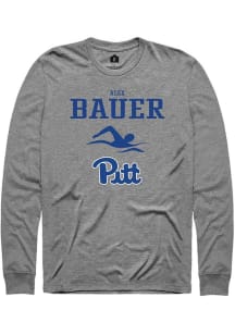 Alex Bauer  Pitt Panthers Graphite Rally NIL Sport Icon Long Sleeve T Shirt