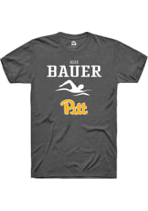 Alex Bauer  Pitt Panthers Dark Grey Rally NIL Sport Icon Short Sleeve T Shirt
