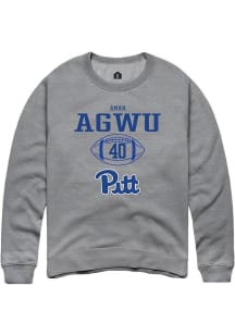 Amah Agwu  Rally Pitt Panthers Mens Graphite NIL Sport Icon Long Sleeve Crew Sweatshirt