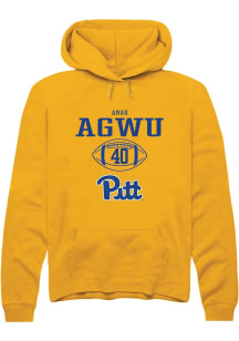 Amah Agwu  Rally Pitt Panthers Mens Gold NIL Sport Icon Long Sleeve Hoodie