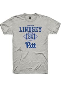 Cameron Lindsey  Pitt Panthers Ash Rally NIL Sport Icon Short Sleeve T Shirt
