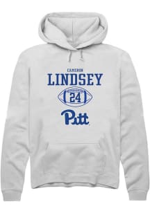 Cameron Lindsey  Rally Pitt Panthers Mens White NIL Sport Icon Long Sleeve Hoodie