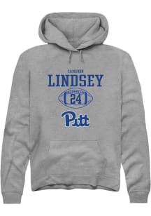 Cameron Lindsey  Rally Pitt Panthers Mens Graphite NIL Sport Icon Long Sleeve Hoodie