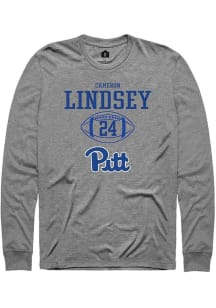 Cameron Lindsey  Pitt Panthers Graphite Rally NIL Sport Icon Long Sleeve T Shirt