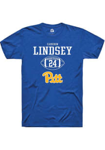 Cameron Lindsey  Pitt Panthers Blue Rally NIL Sport Icon Short Sleeve T Shirt