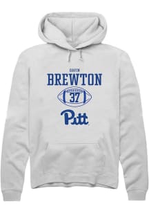 Davin Brewton  Rally Pitt Panthers Mens White NIL Sport Icon Long Sleeve Hoodie