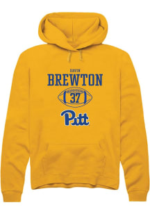 Davin Brewton  Rally Pitt Panthers Mens Gold NIL Sport Icon Long Sleeve Hoodie