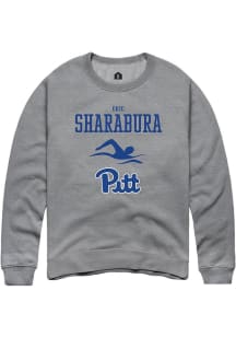 Eric Sharabura  Rally Pitt Panthers Mens Graphite NIL Sport Icon Long Sleeve Crew Sweatshirt